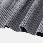 Twist Jacquard Knitted Zipper Polo Shirt