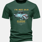 Regular Fit Classic Car Print Cotton T-Shirt
