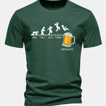 Regular Fit Beer Weekly Evolution Print Cotton T-Shirt
