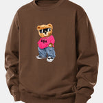 Hip Hop Bear Print Relax Fit Sweatshirt