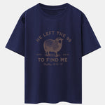 The Lost Lamb Print Drop Shoulder Oversize T-Shirt