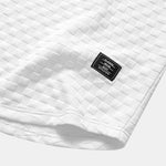 Checkerboard Jacquard  Arc Hem T-Shirt