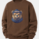 Chicago Sunglasses Bear Print Relax Fit Sweatshirt