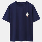Duck You Print Drop Shoulder Oversize T-Shirt