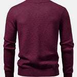 Heavyweight Stripe Mock Neck Knit Sweater