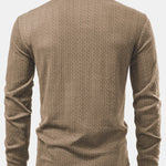 Long Sleeve Twist Jacquard Polo Shirt