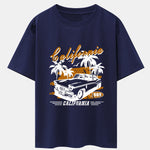 California Car Print Drop Shoulder Oversize T-Shirt