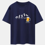 Beer Weekly Evolution Print Drop Shoulder Oversize T-Shirt