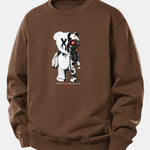 Robot Bear Print Relax Fit Sweatshirt