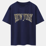 Camouflage New York Print Drop Shoulder Oversize T-Shirt