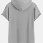Athletic Mesh Kangaroo Pocket Hooded T-Shirt