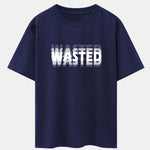 Wasted Print Drop Shoulder Oversize T-Shirt