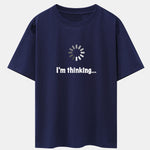 I'm Thinking Print Drop Shoulder Oversize T-Shirt