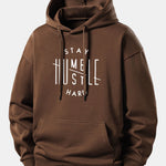 Stay Humble Hustle Hard Print Relax Fit Hoodie