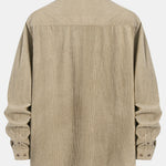 Long Sleeve Corduroy Pocket Button Up Shirt