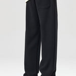 Relax Fit Ghost Drinking Coffee Print Contrast Polo Sweatshirt & Straight Leg Pleated Pintuck Sweatpants