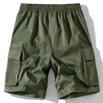 3 Pieces Solid Drawstring Cargo Shorts