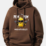 PEW PEW MADAFAKAS Chicken Print Relax Fit Hoodie