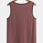 Tank Top With Wave Pattern Pocket