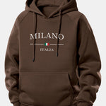 Milano Print Drawstring Hoodie