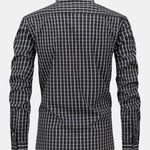 Long Sleeve Plaid Button Up Shirt & Slim Fit Tapered Trousers