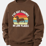 Dog Slogan Print Relax Fit Sweatshirt