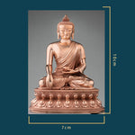 Buddha Stones Gautama Shakyamuni Buddha Figurine Serenity Copper Statue Home Decoration