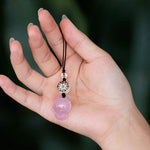 Buddha Stones Natural Chalcedony Fox Harmony Phone Hanging Decoration