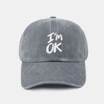 I'm Broken Print Washed Baseball Cap