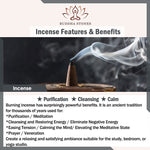 Buddha Stones Mixed Floral Aroma Sandalwood Backflow Incense 50 Cones Pack