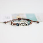 Buddha Stones Tibet Ceramic Bead Wealth String Bracelet