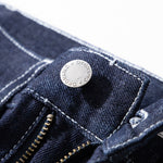 Raw Denim Multi-pocket Striped Outdoor Cargo Pants