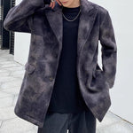 Shoulder Pad Wool Tie-dye Suit Jacket