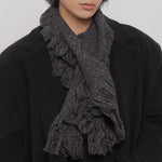 Distressed Shawl Tassel Scarf