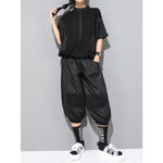 Women's Loose Batwing Sleeve Lace Patchwork Cutout Top