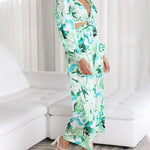 Zeagoo Women's Boho Floral Printed V Neck Lantern Long Sleeve Waist Cut Out Back Casual Jumpsuit Romper