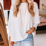 Zeagoo Zeagoo 3/4 Ruched Sleeves Shirt Loose Pullover Top for Women Casual Work Office Loose Fit 2026 | Under $40