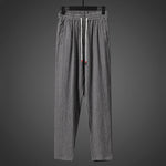 Vintage Ice Silk Loose Zen Clothes Half Sleeve T-shirt Drawstring Pants Two-Piece Set