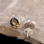 Buddha Stones 925 Sterling Silver Namaste Equality Stud Earrings