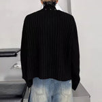 Stand-up Collar Metal-trimmed Knit Cardigan