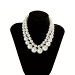 Double Statement Pearl Necklace