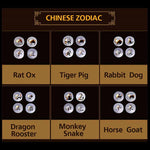 Buddha Stones Chinese Zodiac Feng Shui Obsidian Five-Element Wealth Porsperity Bracelet