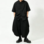 Japanese High-waist Drawstring Loose Lantern Pants