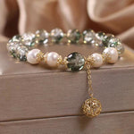 Buddha Stones Green Phantom Pearl Self-acceptance Charm Bracelet