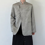 Retro Tang Suit Jacquard Lace-up Blazer