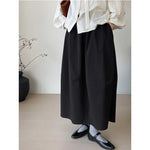 Elastic Waist Loose Casual Long Skirt