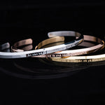 Buddha Stones Six True Words Engraving Titanium Steel Blessing Protection Bracelet