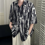 Tie-dyed Ice Silk Drape Loose Shirt