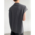 Summer Loose-fitting Mock Neck Vest