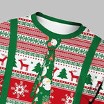 Men's bow tie print Christmas round neck T-shirt
